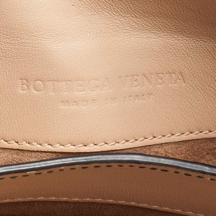 Pre Owned Bottega Veneta Tri Color Leather Mini Piazza Top Handle Bag