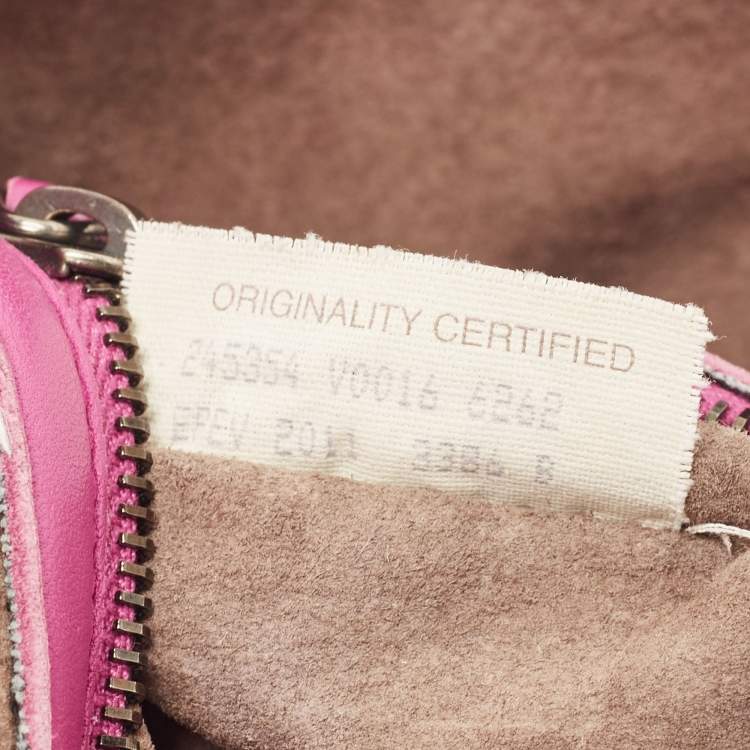 Pre Owned Bottega Veneta Magenta Intrecciato Leather Nodini Crossbody Bag