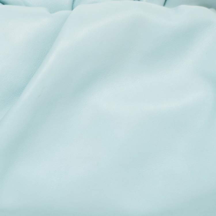 Pre Owned Bottega Veneta Sky Blue Leather Chain Pouch Shoulder Bag