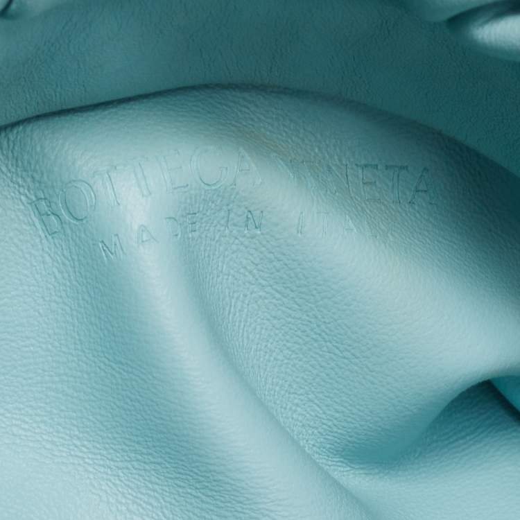 Pre Owned Bottega Veneta Sky Blue Leather Chain Pouch Shoulder Bag