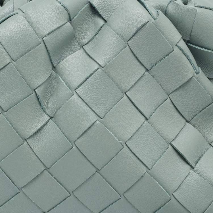 Pre Owned Bottega Veneta Mint Green Leather Mini The Pouch Bag