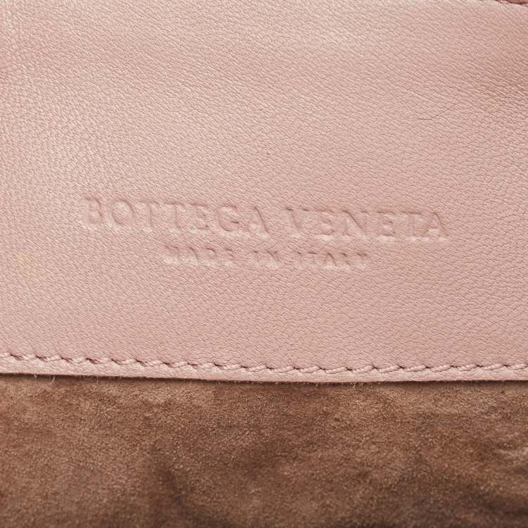 Pre Owned Bottega Veneta Beige/Black Watersnake Leather Olimpia Shoulder Bag