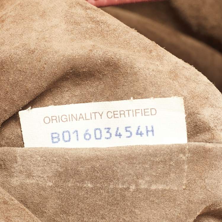 Pre Owned Bottega Veneta Peach Intrecciato Leather Hobo