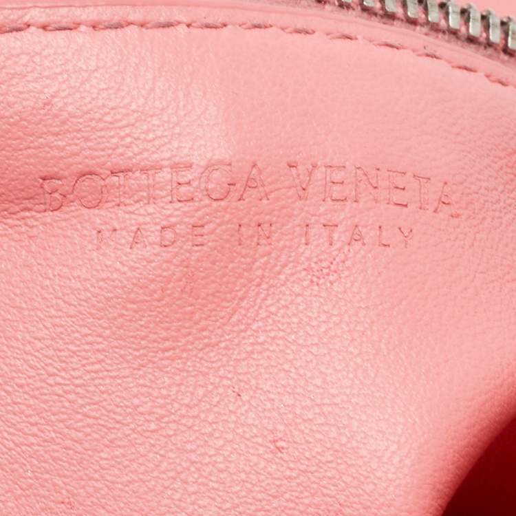 Pre Owned Bottega Veneta Pink Leather Mini Double Knot Hobo