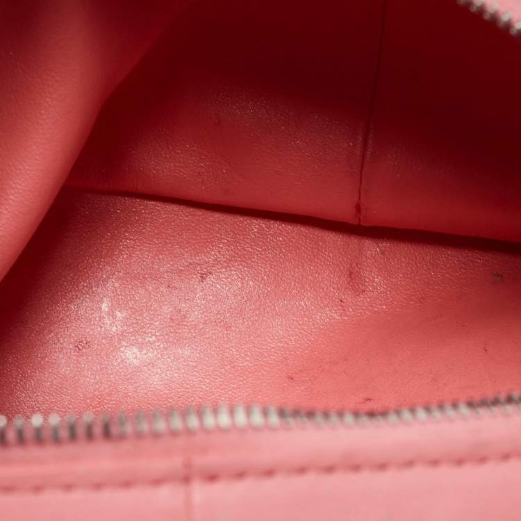 Pre Owned Bottega Veneta Pink Leather Mini Double Knot Hobo