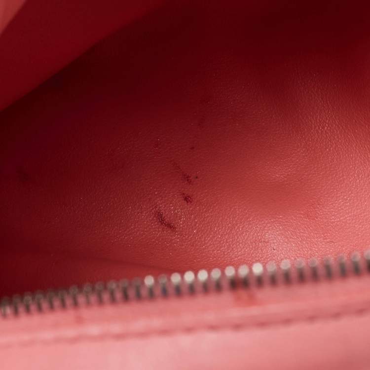Pre Owned Bottega Veneta Pink Leather Mini Double Knot Hobo