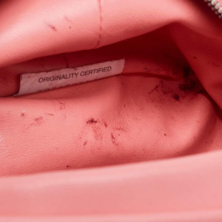 Pre Owned Bottega Veneta Pink Leather Mini Double Knot Hobo