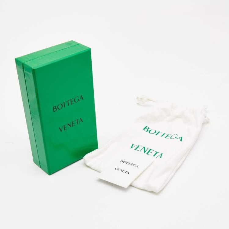 Pre Owned Bottega Veneta Black Intrecciato Leather Zip Card Holder 