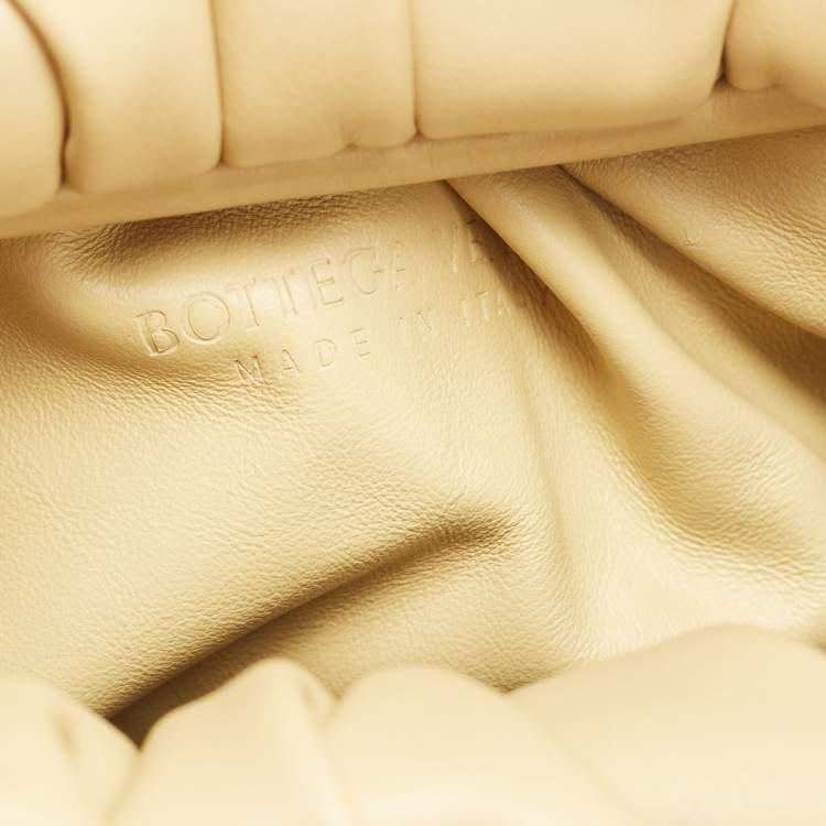 Pre Owned Bottega Veneta Beige Leather The Shoulder Pouch Hobo Bag