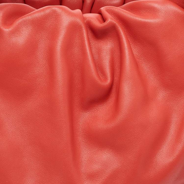 Pre Owned Bottega Veneta Red Leather The Shoulder Pouch Bag