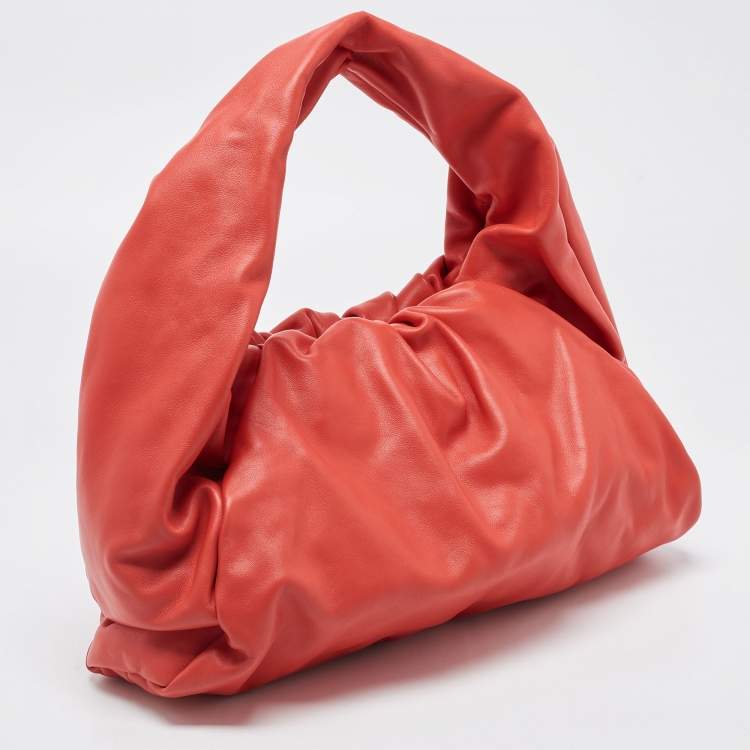 Pre Owned Bottega Veneta Red Leather The Shoulder Pouch Bag