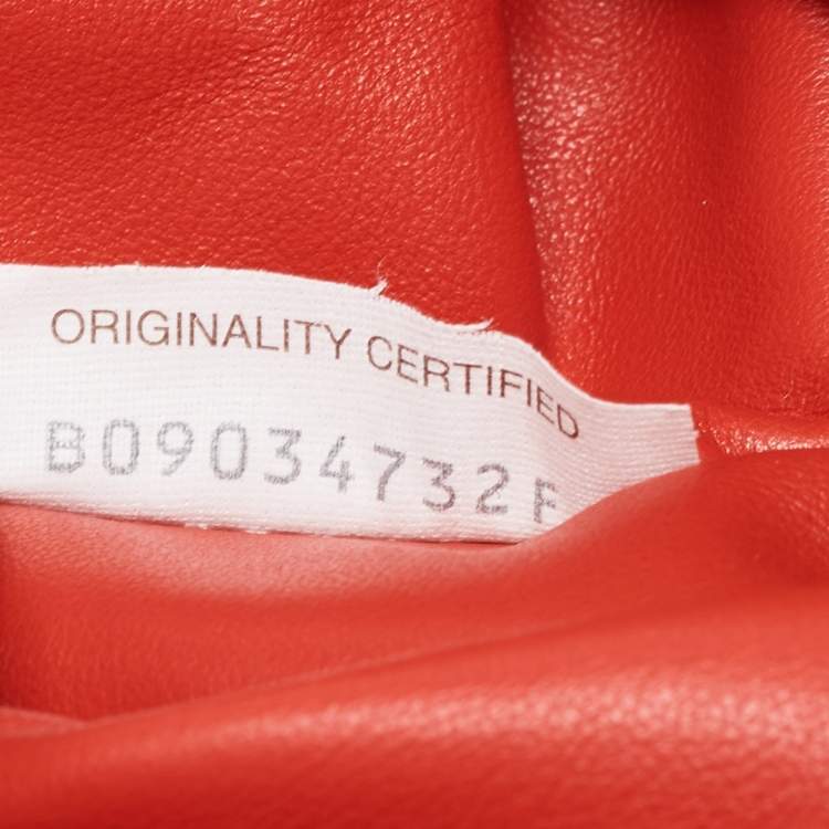 Pre Owned Bottega Veneta Red Leather The Shoulder Pouch Bag