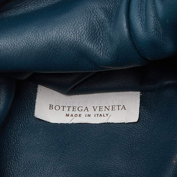 Pre Owned Bottega Veneta Teal Intrecciato Leather Mini The Pouch Bag