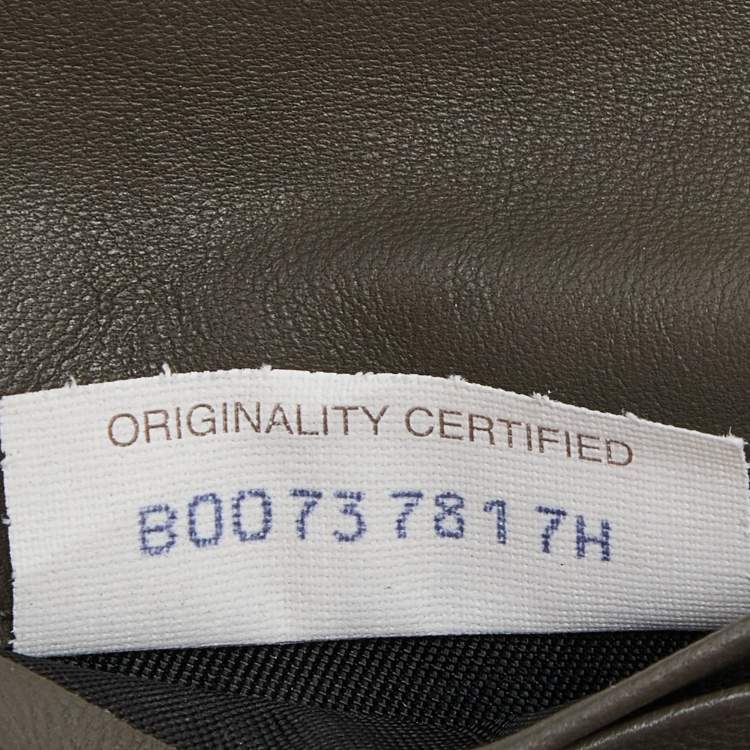 Pre Owned Bottega Veneta Grey Intrecciato Leather French Compact Wallet