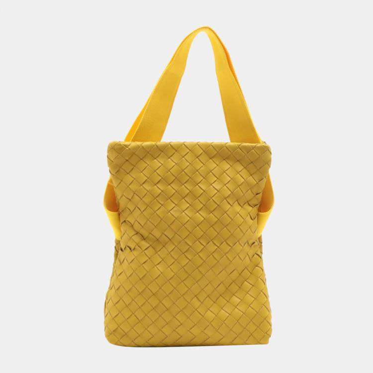 Yellow Bottega Veneta Intrecciato Tote Bag