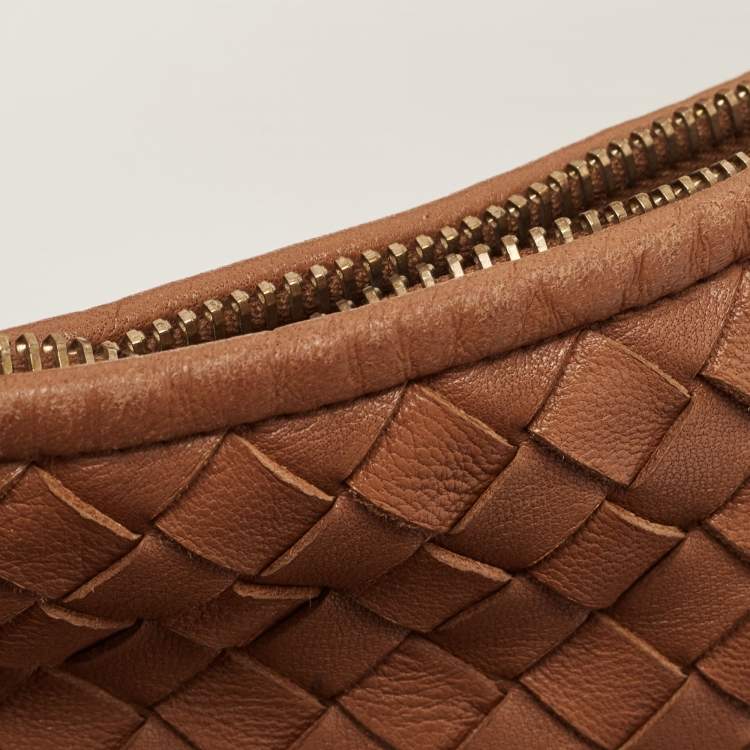 مملوكة مسبقًا Bottega Veneta Brown Intrecciato Leather Veneta Hobo