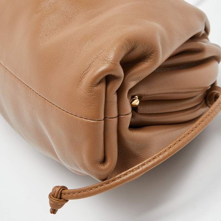 Pre Owned Bottega Veneta Brown Leather Mini The Pouch Bag