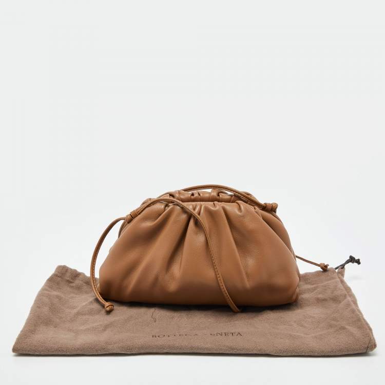 Pre Owned Bottega Veneta Brown Leather Mini The Pouch Bag