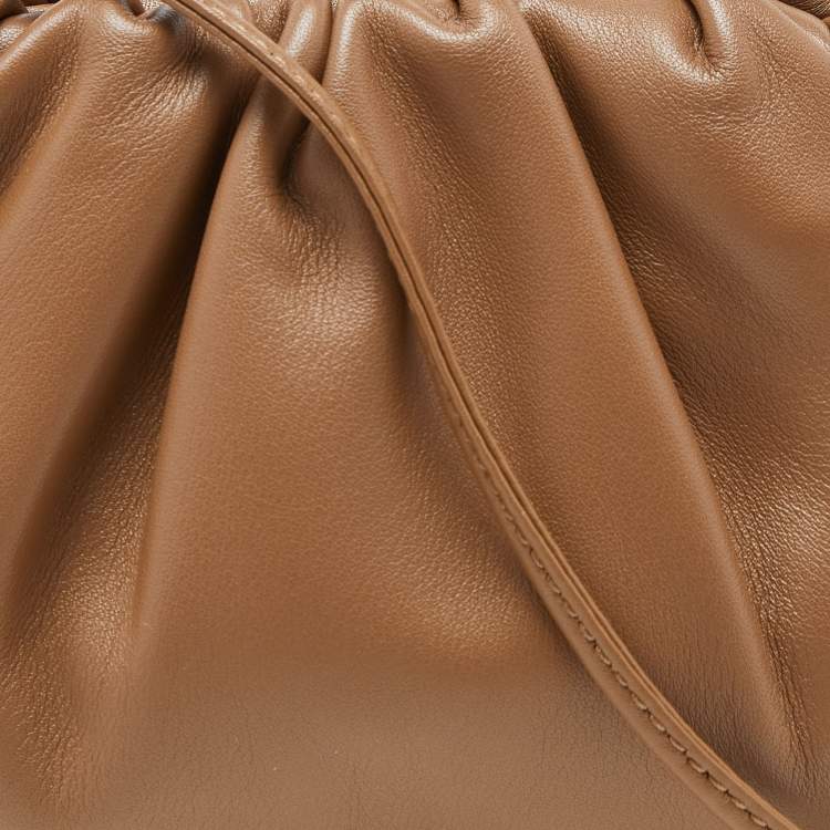 Pre Owned Bottega Veneta Brown Leather Mini The Pouch Bag
