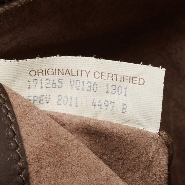 Pre Owned Bottega Veneta Cocoa Intrecciato Leather Large Roma Tote