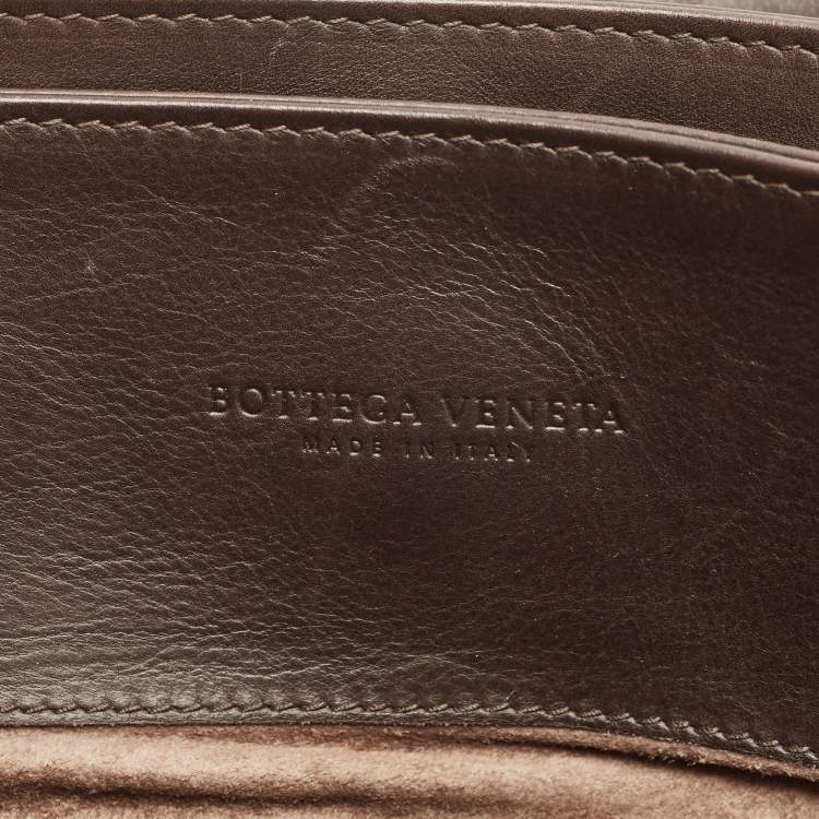 Pre Owned Bottega Veneta Cocoa Intrecciato Leather Large Roma Tote