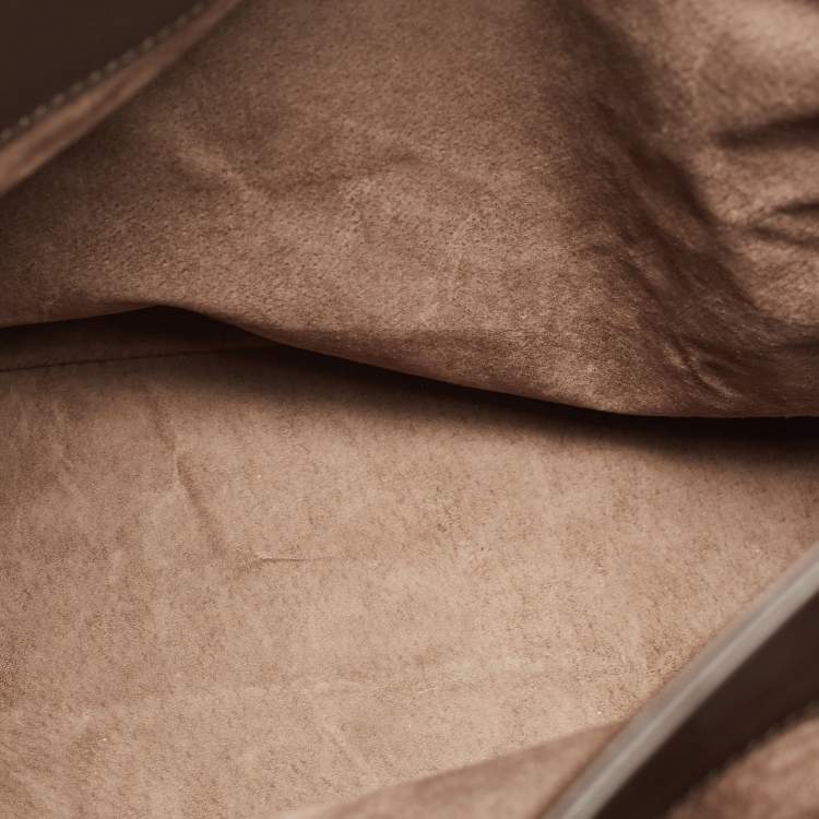 Pre Owned Bottega Veneta Cocoa Intrecciato Leather Large Roma Tote