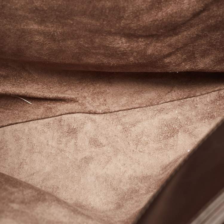 Pre Owned Bottega Veneta Cocoa Intrecciato Leather Large Roma Tote