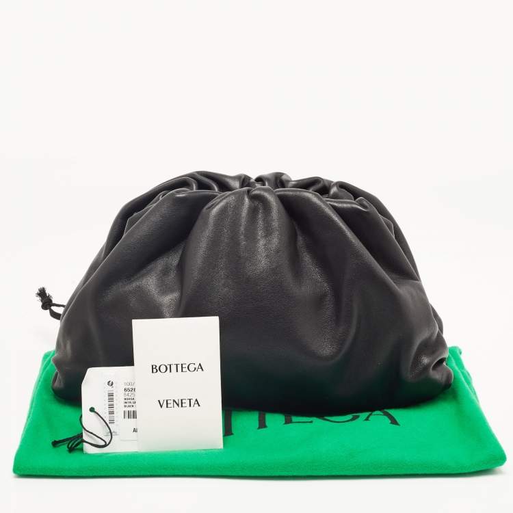Pre Owned Bottega Veneta Black Leather Teen Pouch Clutch