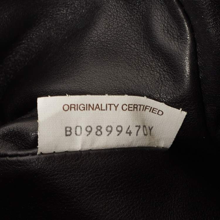Pre Owned Bottega Veneta Black Leather Teen Pouch Clutch