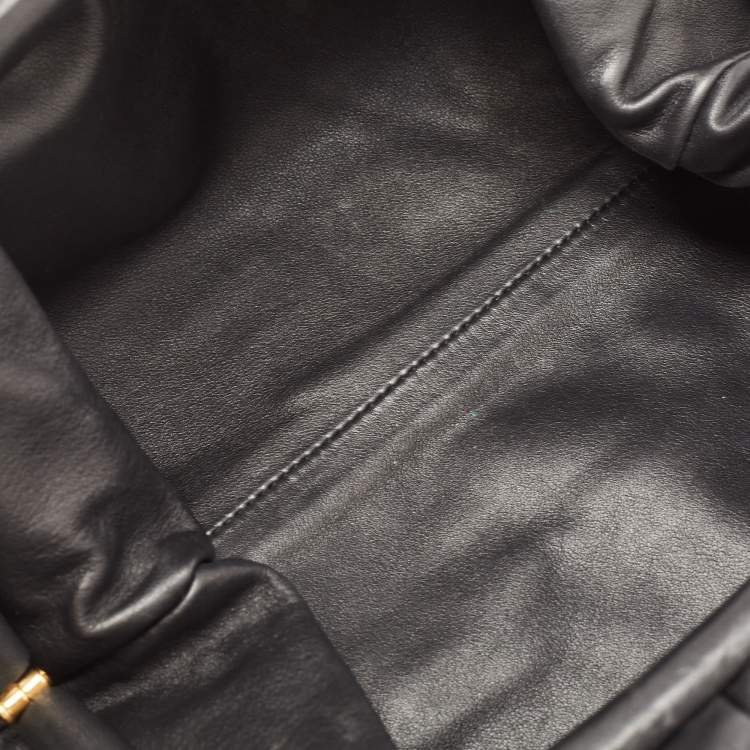 Pre Owned Bottega Veneta Black Leather Teen Pouch Clutch