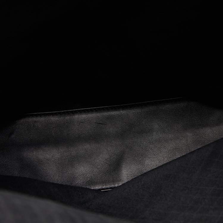 Pre Owned Bottega Veneta Black Intrecciato Leather Shopper Tote
