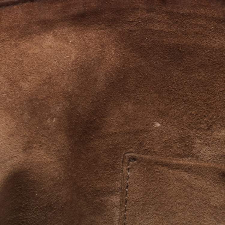 Pre Owned Bottega Veneta Burgundy Intrecciato Leather Nodini Crossbody Bag