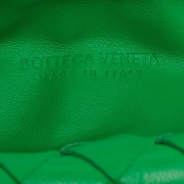 Pre Owned Bottega Veneta Green Intrecciato Leather Mini Jodie Hobo