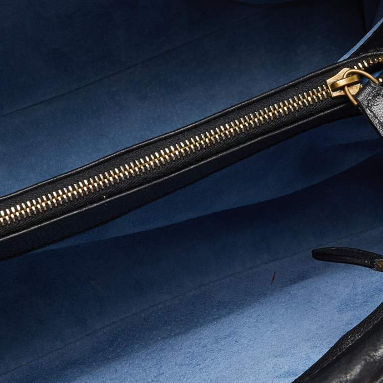 Pre Owned Bottega Veneta Black Intrecciato Leather Satchel