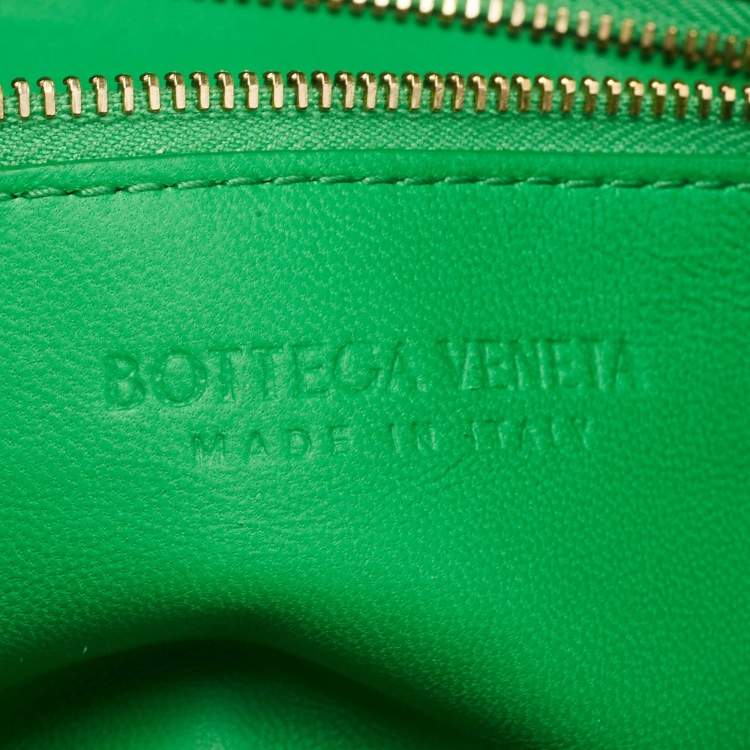 Pre Owned Bottega Veneta Green Leather Cassette Fringe Shoulder Bag