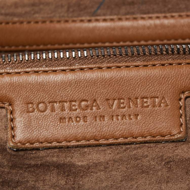 Pre Owned Bottega Veneta Brown Intrecciato Leather Large Veneta Hobo