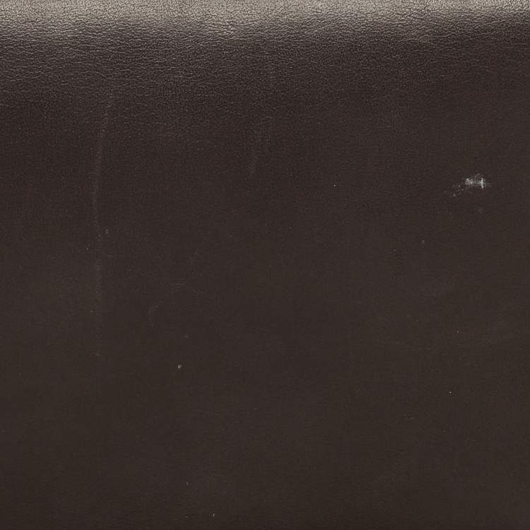 Pre Owned Bottega Veneta Grey/Brown Leather Snap Bifold Wallet