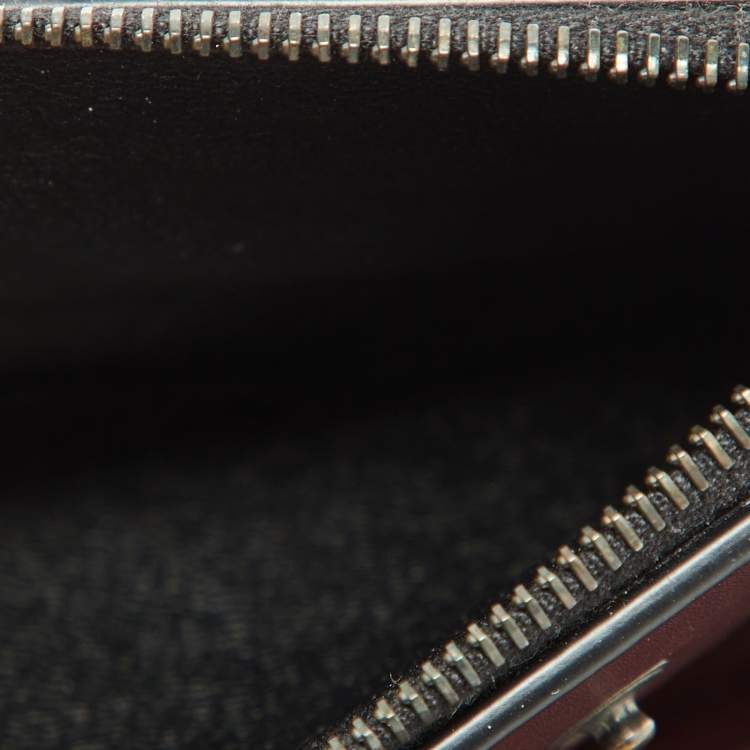 Pre Owned Bottega Veneta Burgundy Intrecciato Leather Bifold Wallet