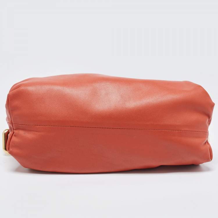 Pre Owned Bottega Veneta Brown Leather The Chain Pouch Bag