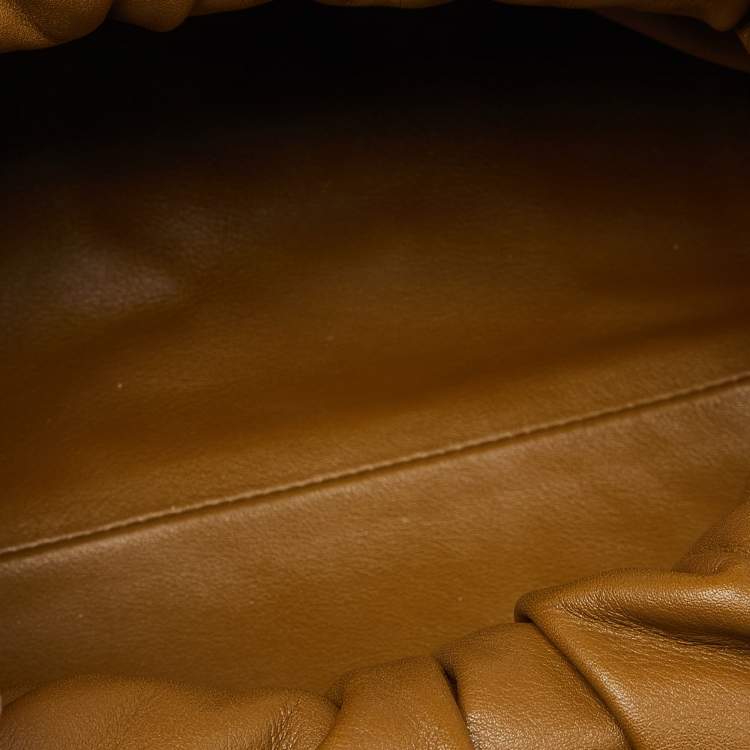 Pre Owned Bottega Veneta Brown Leather Medium The Shoulder Pouch Bag