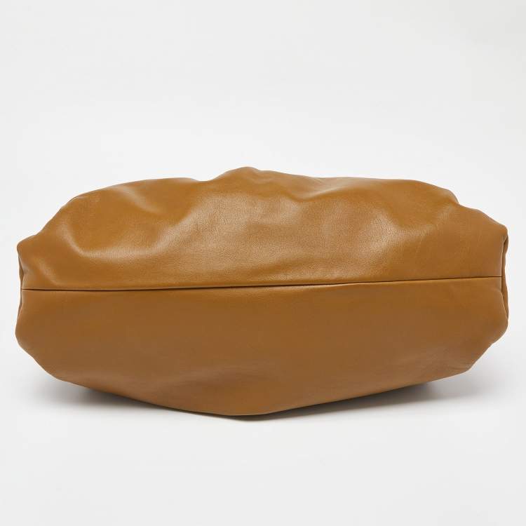 Pre Owned Bottega Veneta Brown Leather Medium The Shoulder Pouch Bag