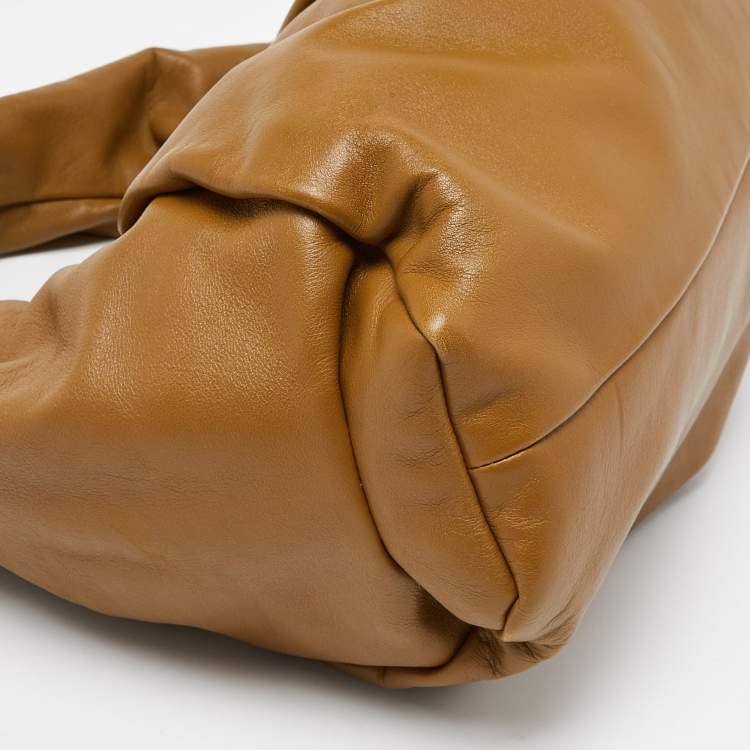 Pre Owned Bottega Veneta Brown Leather Medium The Shoulder Pouch Bag