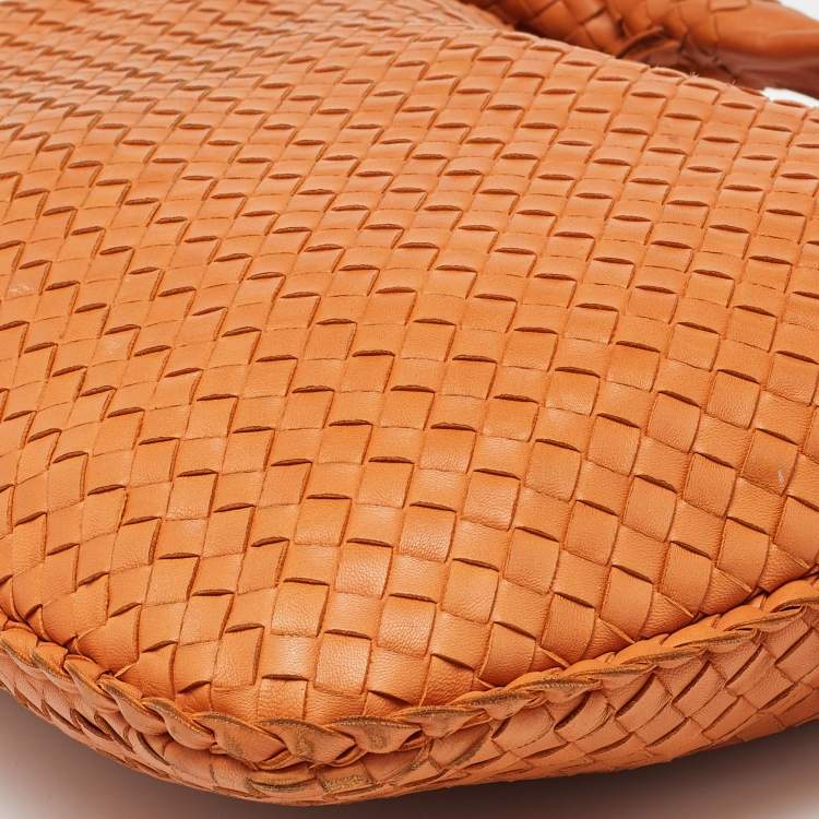 مملوكة مسبقًا Bottega Veneta Orange Intrecciato Leather Veneta Hobo