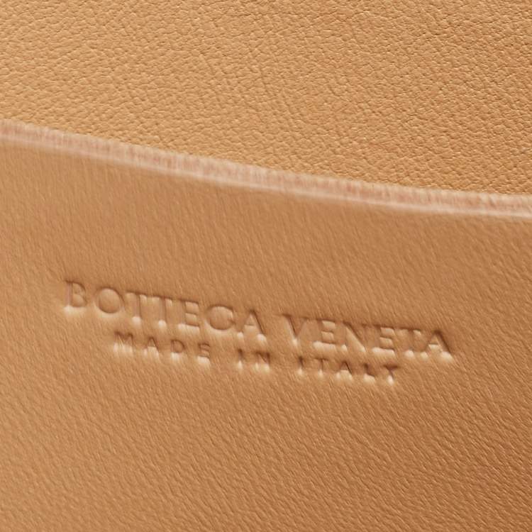 Pre Owned Bottega Veneta Beige Intrecciato Leather Mini Cassette Belt Bag