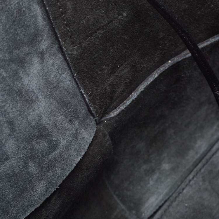 Pre Owned Bottega Veneta Black Intrecciato Leather Arco Tote