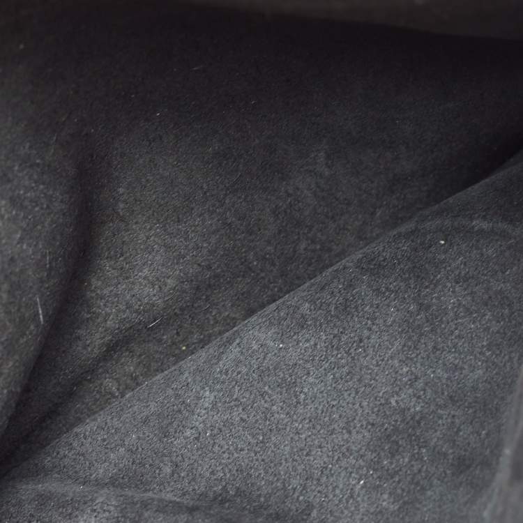 Pre Owned Bottega Veneta Black Intrecciato Leather Arco Tote