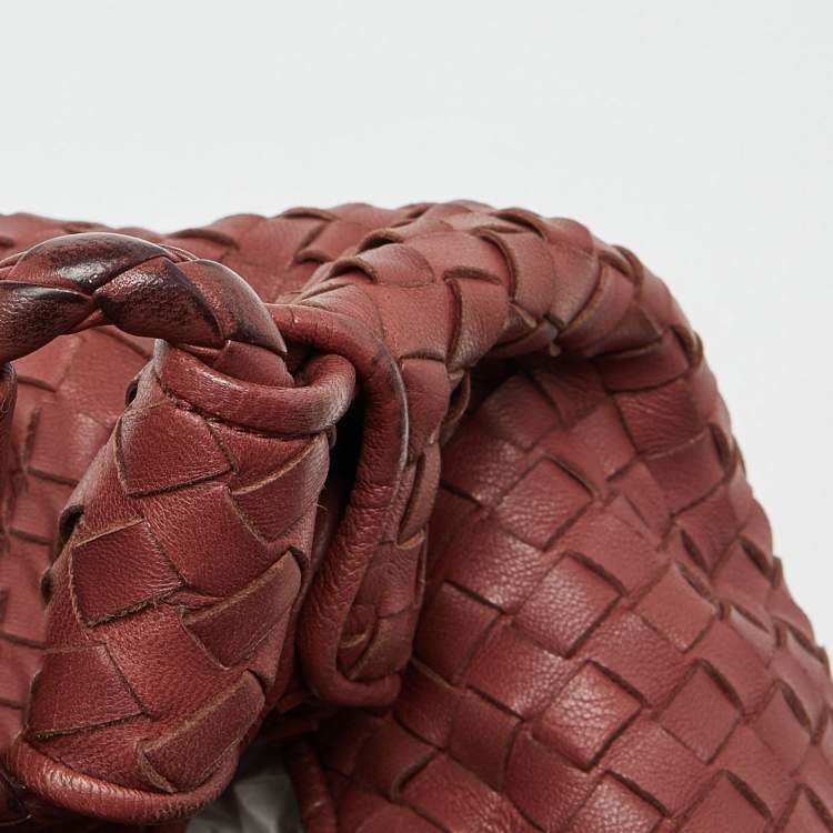 Pre Owned Bottega Veneta Brown Intrecciato Leather New Ball Hobo