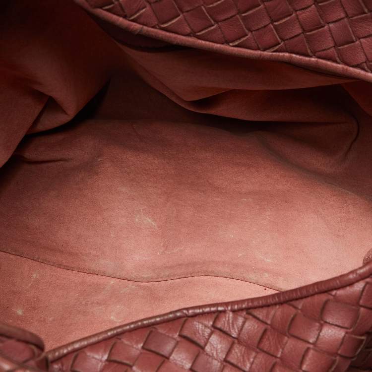 Pre Owned Bottega Veneta Brown Intrecciato Leather New Ball Hobo