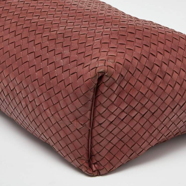 Pre Owned Bottega Veneta Brown Intrecciato Leather New Ball Hobo