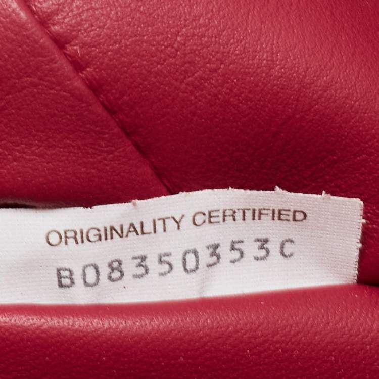 Pre Owned Bottega Veneta Red Intrecciato Leather Large The Pouch Clutch